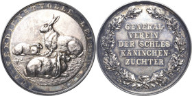 Schlesien-Medaillen
 Vergoldete Bronzemedaille o.J. (Oertel) Prämie des Generalvereins der Schlesischen Kaninchenzüchter. Drei Kaninchen / 5 Zeilen S...