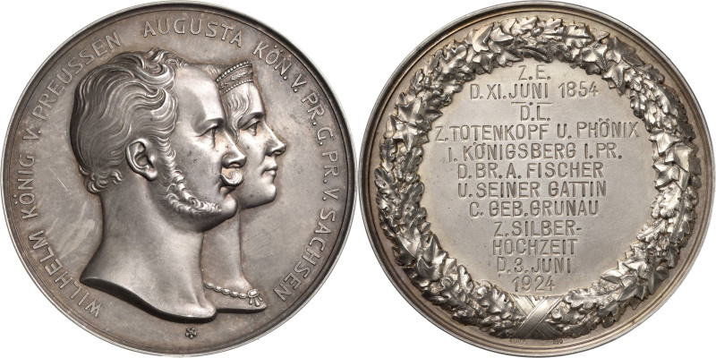 Schlesien-Medaillen
 Silbermedaille o.J. (graviert 1924) (W. Kullrich/G. Loos) ...