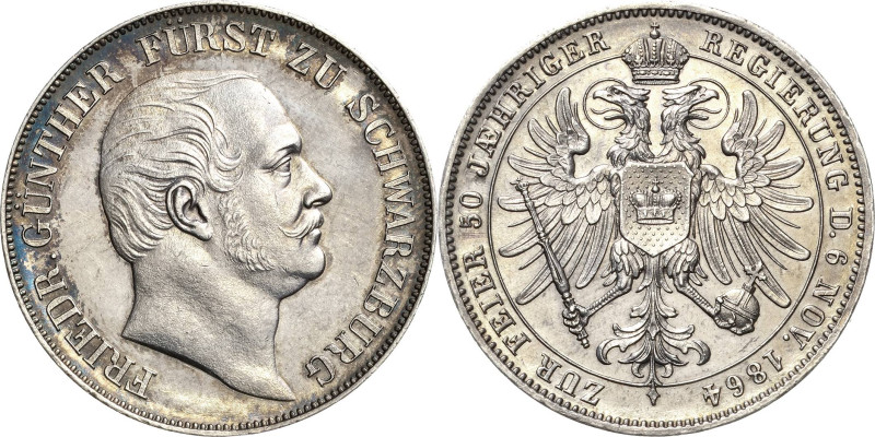 Schwarzburg-Rudolstadt
Friedrich Günther 1807-1867 Taler 1864, München 50-jähri...