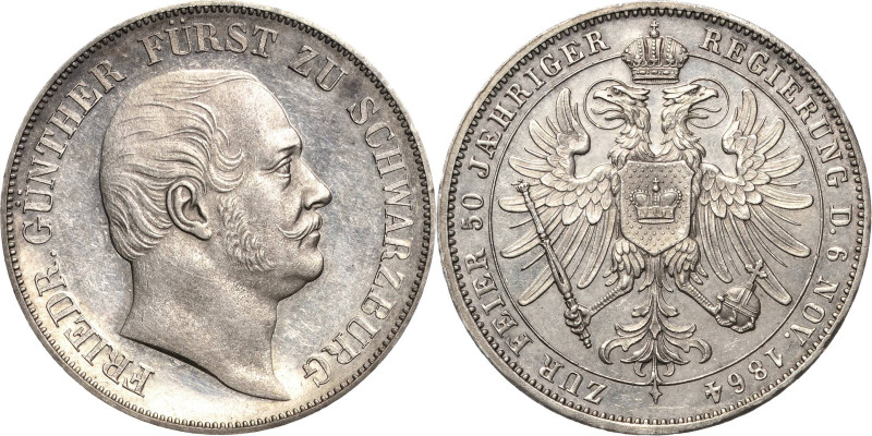 Schwarzburg-Rudolstadt
Friedrich Günther 1807-1867 Taler 1864, München 50-jähri...