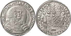 Schwarzburg-Sondershausen
Christian Wilhelm I. 1666-1721 Zinnabschlag von 60 Kreuzer 1675, Sondershausen Abschlag eines sehr seltenen Stückes von fei...
