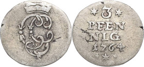 Schwarzburg-Sondershausen
Christian Günther 1758-1794 3 Pfennig 1764, S-Sondershausen Bethe 1000 Fischer 414 Jaeger 61 Sehr selten. sehr schön
