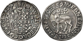 Stolberg-Stolberg
Wolfgang Georg 1615-1631 1/2 Taler 1625, CZ-Stolberg Hirsch Friederich 989 Vorzüglich/fast vorzüglich