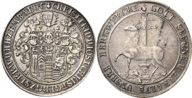 Stolberg-Roßla und Stolberg-Stolberg
Christoph Friedrich und Jost Christian 1704-1738 Taler 1723, IIG-Stolberg Ausbeute. Feinsilber Friederich 1669 M...