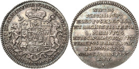 Trier-Erzbistum
Franz Georg von Schönborn-Püchheim-Wolfsthal 1729-1756 1/16 Taler 1756. Auf seinen Tod v. Schrötter 1061 Prachtvolles Exemplar mit fe...
