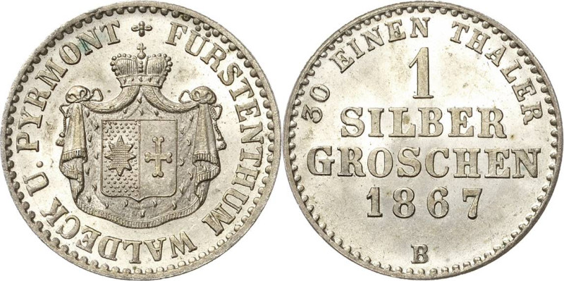 Waldeck und Pyrmont
Georg Victor 1845-1893 Silbergroschen 1867, B-Hannover AKS ...