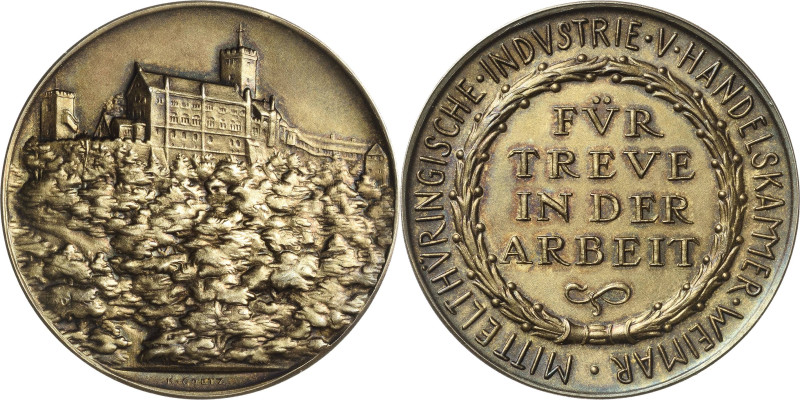 Weimar
 Vergoldete Silbermedaille o.J. (vermutlich spätere Prägung) (Karl Goetz...