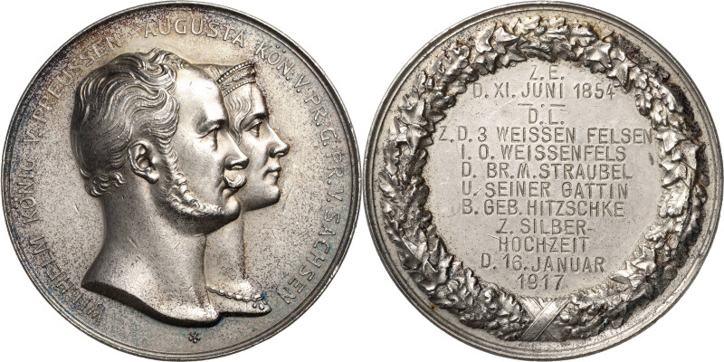 Weißenfels
 Silbermedaille o.J. (graviert 1917) (unsigniert, v. F.W. Kullrich) ...