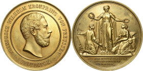 Wittenberg
 Vergoldete Bronzemedaille o.J. (1869) (A. Beer) Preismedaille der Allgemeinen Gewerbe- und Industrie-Ausstellung. Kopf des Kronprinzen Fr...