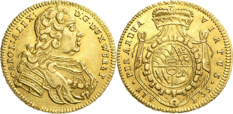 Württemberg
Carl Alexander 1733-1737 Karolin 1735, Stuttgart Klein/Raff 164 Ebn...