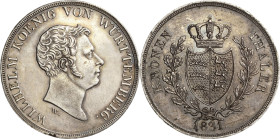 Württemberg
Wilhelm I. 1816-1864 Taler 1831, G-Dresden AKS 66 Jaeger 55 Kahnt 586 Davenport 954 Klein/Raff 65 Winz. Schrötlingsfehler am Rand, fast v...