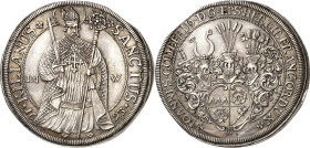 Würzburg-Bistum
Johann Gottfried II. von Guttenberg 1684-1698 Taler 1693, IMW-Johann Michael Wunsch St. Kilian von vorn stehend mit Schwert und Krumm...