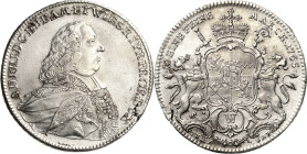 Würzburg-Bistum
Adam Friedrich von Seinsheim 1755-1779 Taler 1765, W-Würzburg Brustbild nach rechts, mit Signatur LOOS / Wappen von zwei Löwen gehalt...