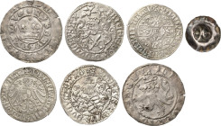 Mittelalter
Lot-4 Stück Böhmen-Prager Groschen Karl I. Brandenburg-Franken-Schilling o.J. (v. Schrötter 380). Erfurt-Hohlpfennig ab 1354 (Slg. Behr 1...