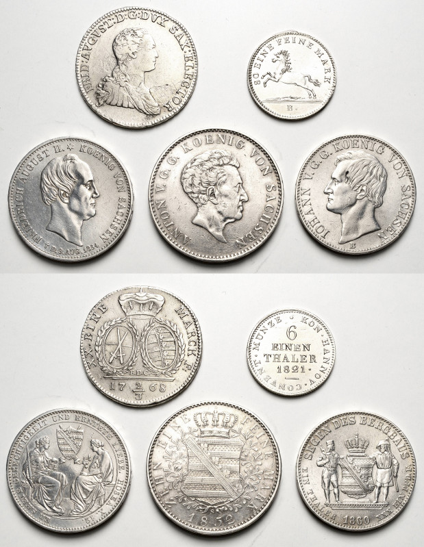 Allgemeine Lots
Lot-5 Stück Sachsen-Taler 1832. Ausbeutetaler 1860, 1854 (Tod)....