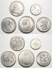 Allgemeine Lots
Lot-5 Stück Sachsen-Taler 1832. Ausbeutetaler 1860, 1854 (Tod). 273 Taler 1768. Hannover-1/6 Taler 1821 Zum Teil gereinigt, sehr schö...