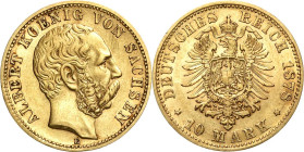 Sachsen
Albert 1873-1902 10 Mark 1878 E Jaeger 261 Sehr schön-vorzüglich