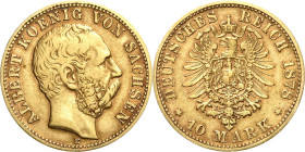 Sachsen
Albert 1873-1902 10 Mark 1878 E Jaeger 261 Sehr schön
