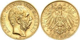 Sachsen
Albert 1873-1902 10 Mark 1891 E Jaeger 263 Sehr schön/sehr schön-vorzüglich