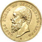 Schaumburg-Lippe
Georg 1893-1911 20 Mark 1904 A Jaeger 285 Selten. Fast vorzüglich/vorzüglich