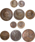 Proben und Abschläge Preußen
 20, 10, 5, 3 und 2 Mark 1913, o.Mzz. (K. Goetz) Schaaf 111G3, 113G1, 114G2, 253aG2, 253G1 Kienast 76 Slg. Beckenbauer -...