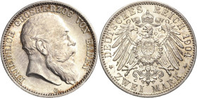 Baden
Friedrich I. 1856-1907 2 Mark 1904 G Jaeger 32 Fast Stempelglanz/Stempelglanz