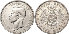 Hessen
Ernst Ludwig 1892-1918 5 Mark 1895 A Jaeger 73 Randfehler, sehr schön