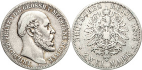 Mecklenburg-Schwerin
Friedrich Franz II. 1842-1883 2 Mark 1876 A Jaeger 84 Schön-sehr schön