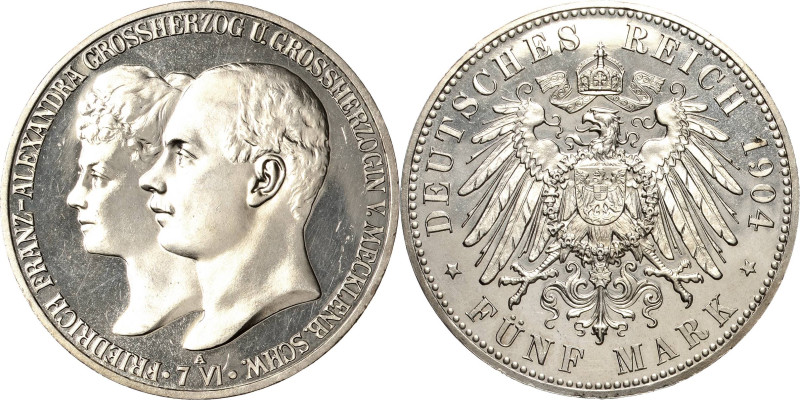 Mecklenburg-Schwerin
Friedrich Franz IV. 1897-1918 5 Mark 1904 A Hochzeit Jaege...