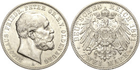 Oldenburg
Nicolaus Friedrich Peter 1853-1900 2 Mark 1891 A Jaeger 93 Sehr schön+