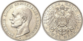 Oldenburg
Friedrich August 1900-1918 2 Mark 1901 A Jaeger 94 Sehr schön-vorzüglich