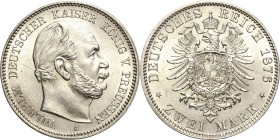 Preußen
Wilhelm I. 1861-1888 2 Mark 1876 A Jaeger 96 Kl. Kratzer, vorzüglich-Stempelglanz