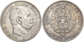 Preußen
Wilhelm I. 1861-1888 2 Mark 1879 A Jaeger 96 Seltener Jahrgang. Fast sehr schön