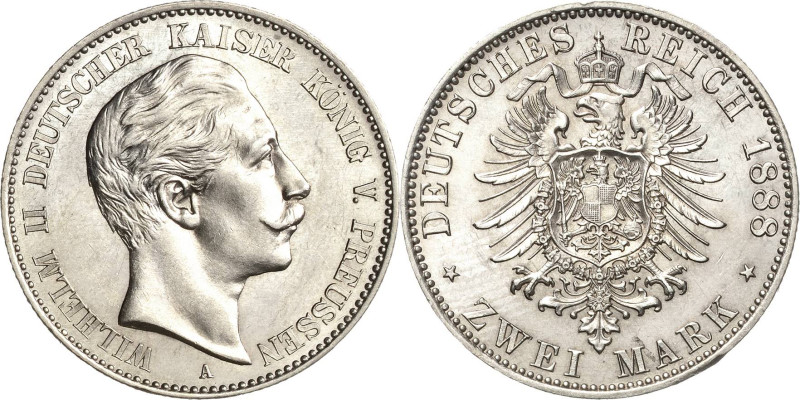 Preußen
Wilhelm II. 1888-1918 2 Mark 1888 A Jaeger 100 Fast vorzüglich/vorzügli...