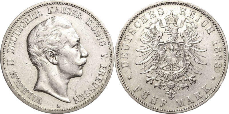 Preußen
Wilhelm II. 1888-1918 5 Mark 1888 A Jaeger 101 Fast sehr schön/sehr sch...