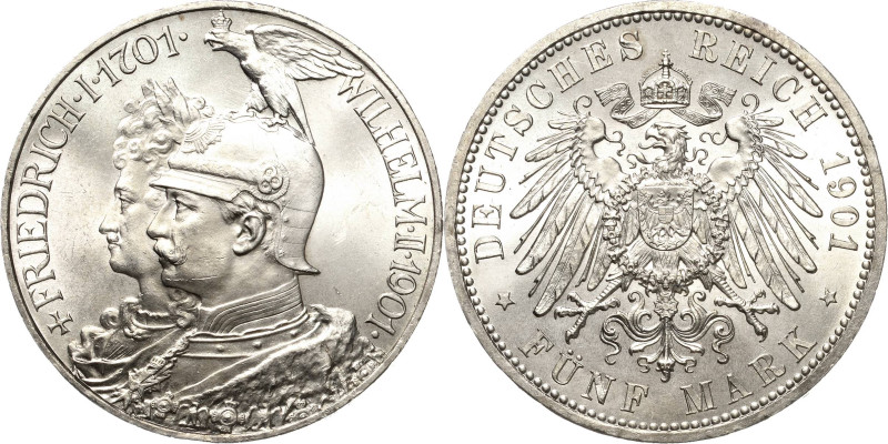 Preußen
Wilhelm II. 1888-1918 5 Mark 1901 A 200 Jahre Königreich Jaeger 106 Pra...