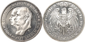 Preußen
Wilhelm II. 1888-1918 3 Mark 1911 A Universität Breslau Jaeger 108 Winz. Kratzer, Polierte Platte