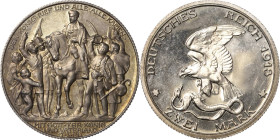 Preußen
Wilhelm II. 1888-1918 2 Mark 1913 A Befreiungskriege Jaeger 109 Minimal berührt, Polierte Platte