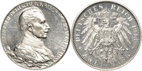 Preußen
Wilhelm II. 1888-1918 2 Mark 1913 A Regierungsjubiläum Jaeger 111 Kl. Kratzer, Polierte Platte