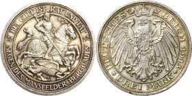 Preußen
Wilhelm II. 1888-1918 3 Mark 1915 A Mansfeld Jaeger 115 Kl. Randfehler, prägefrisch