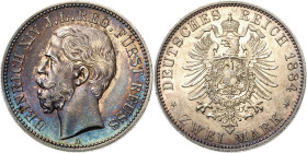 Reuss-Jüngere Linie
Heinrich XIV. 1867-1913 2 Mark 1884 A Jaeger 120 Attraktives Exemplar mit herrlicher Patina. Vorzüglich