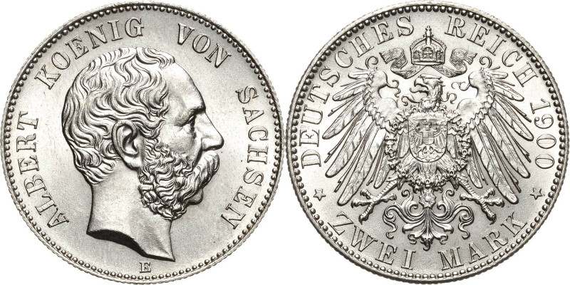 Sachsen
Albert 1873-1902 2 Mark 1900 E Jaeger 124 Stempelglanz