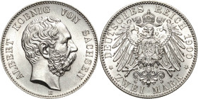 Sachsen
Albert 1873-1902 2 Mark 1900 E Jaeger 124 Stempelglanz