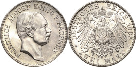 Sachsen
Friedrich August III. 1904-1918 2 Mark 1905 E Jaeger 134 Fast Stempelglanz