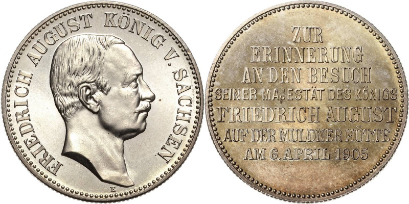 Sachsen
Friedrich August III. 1904-1918 2-Mark-Größe 1905 E Münzbesuch Jaeger 1...