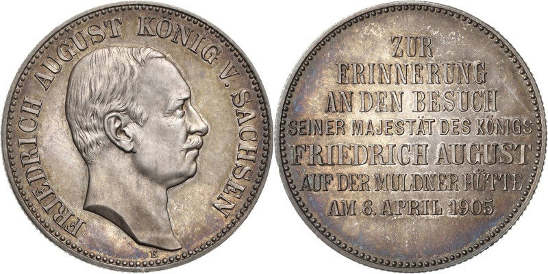 Sachsen
Friedrich August III. 1904-1918 2-Mark-Größe 1905 E Münzbesuch Jaeger 1...