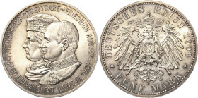 Sachsen
Friedrich August III. 1904-1918 5 Mark 1909 (E) Universität Leipzig Jaeger 139 Prachtexemplar. Stempelglanz