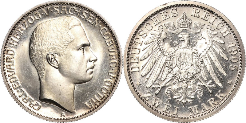 Sachsen-Coburg-Gotha
Carl Eduard 1900-1918 2 Mark 1905 A Jaeger 147 Prachtexemp...