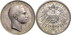 Sachsen-Coburg-Gotha
Carl Eduard 1900-1918 2 Mark 1905 A Jaeger 147 Kl. Kratzer, fast vorzüglich/vorzüglich-Stempelglanz