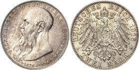 Sachsen-Meiningen
Georg II. 1866-1914 2 Mark 1915 (D) Auf seinen Tod Jaeger 154 Vorzüglich-Stempelglanz